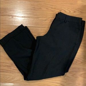 Gray Black Cropped Editor Pants
